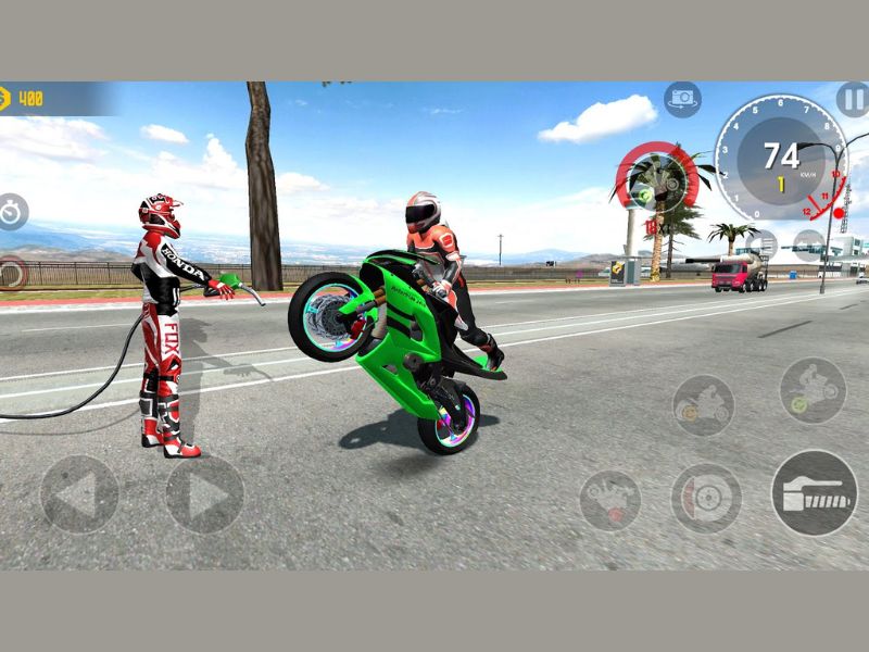 Lối chơi thú vị trong Xtreme Motorbikes Mod Xe Độ APK