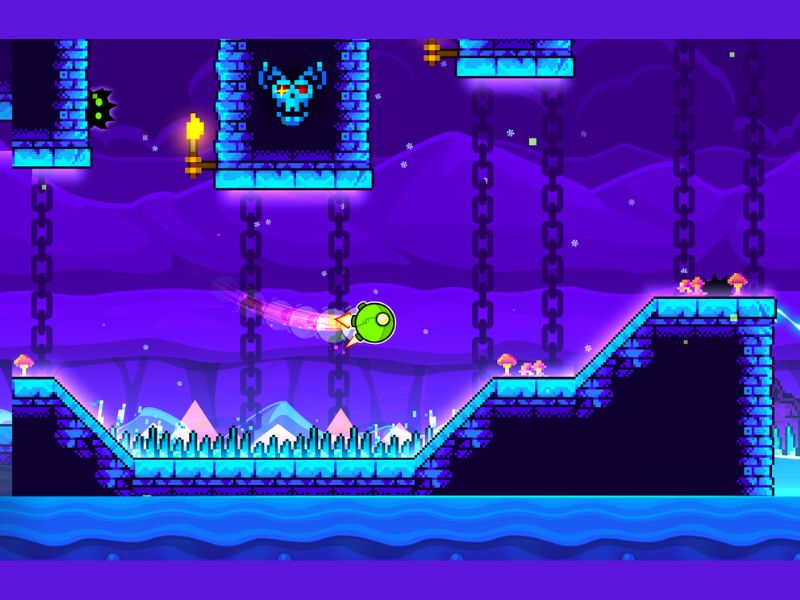Luật chơi đơn giản trong Geometry Dash Hack