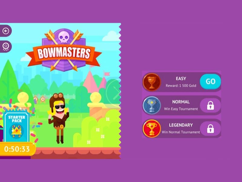 Tải Bowmasters Hack (MOD Full Nhân Vật, Full Tiền) v11.1.4 Chế Độ Chơi Phong Phú Trong Bowmasters Hack