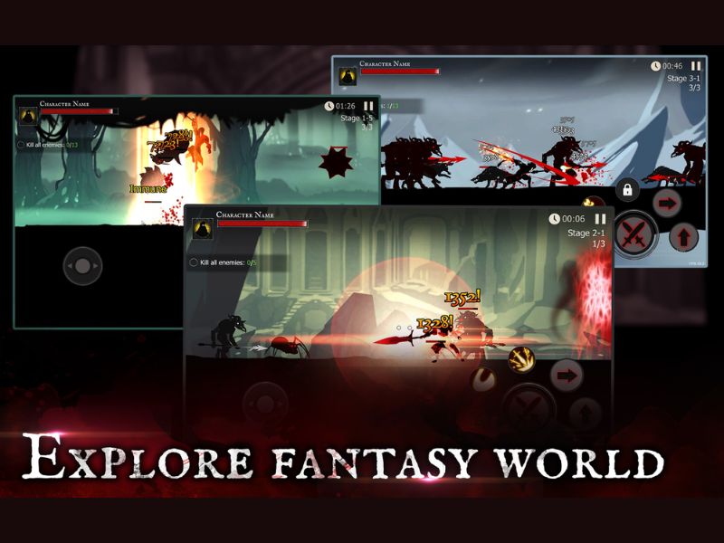 Chế độ chơi trong Shadow of Death Hack 