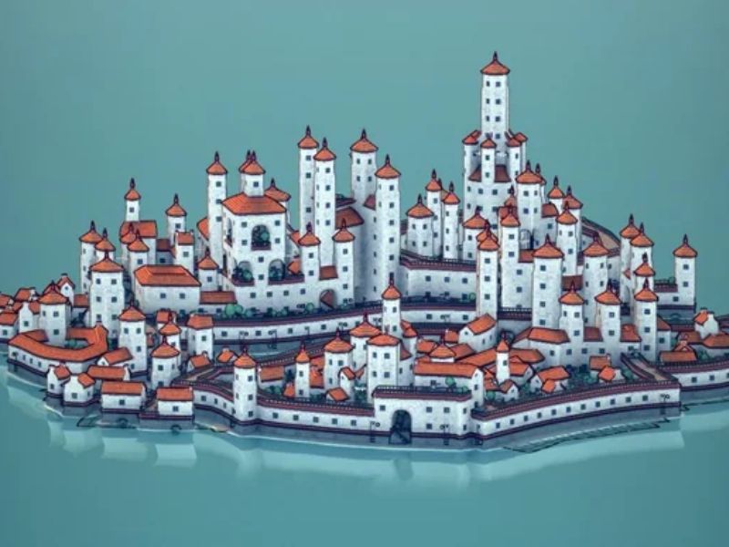 Mở rộng thị trấn trong Townscaper Mod Apk