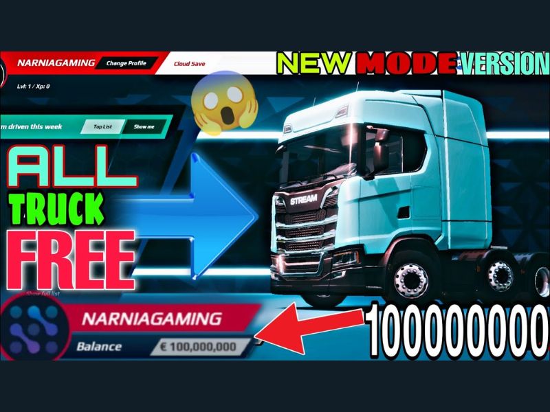 Truckers of Europe 3 MOD Full Tiền để mua xe và trailer