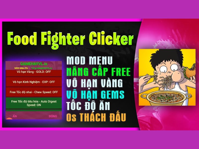 T&iacute;nh Năng Nổi Bật Trong Hack Food Fighter Clicker