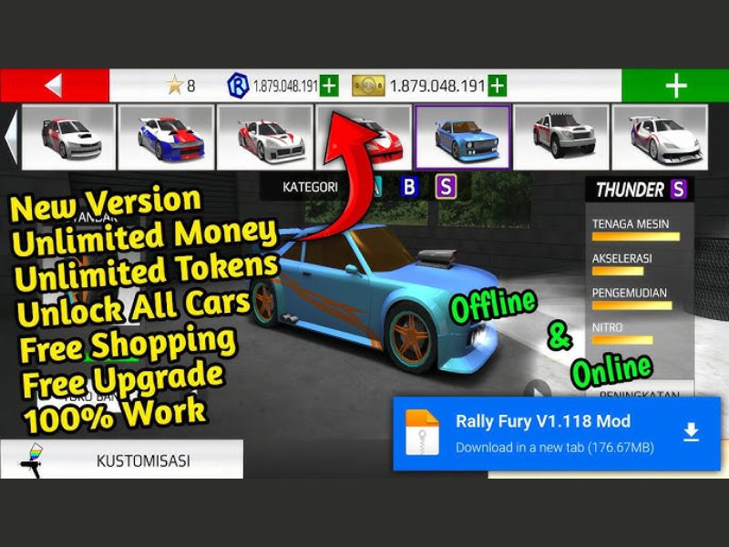 Tính Năng Nổi Bật Trong Rally Fury Hack
