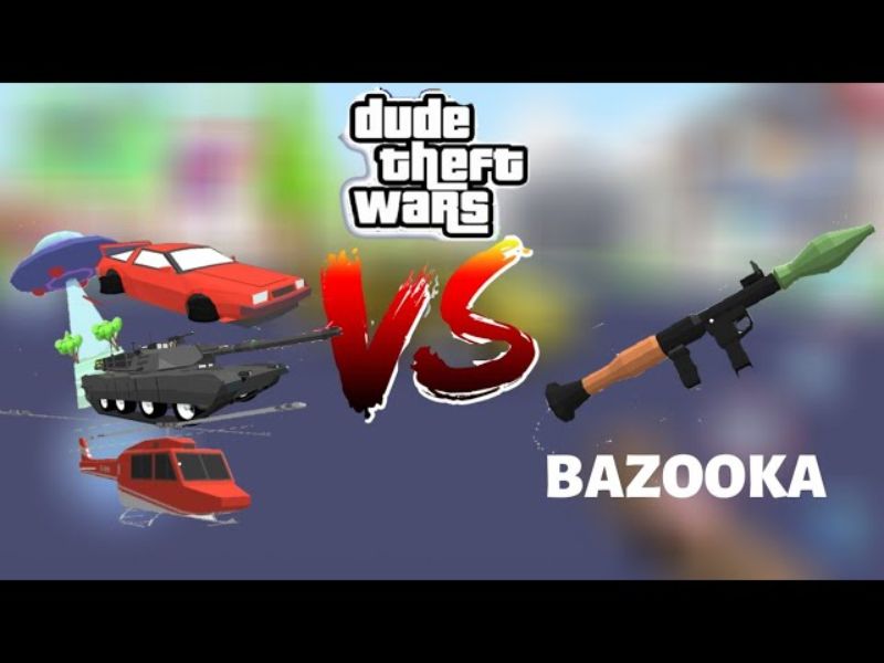 Xe và vũ khí cực phong phú trong Dude Theft Wars Mod Apk