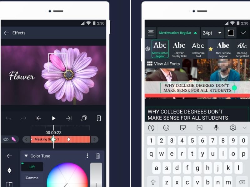 T&ugrave;y chỉnh m&agrave;u sắc h&igrave;nh ảnh trong Alight Motion Pro 3.9.0 Mod APK