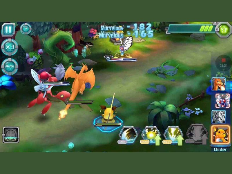 Chiến đấu và nâng cấp trong Hack Pokemon Đại Chiến Androidmentor
