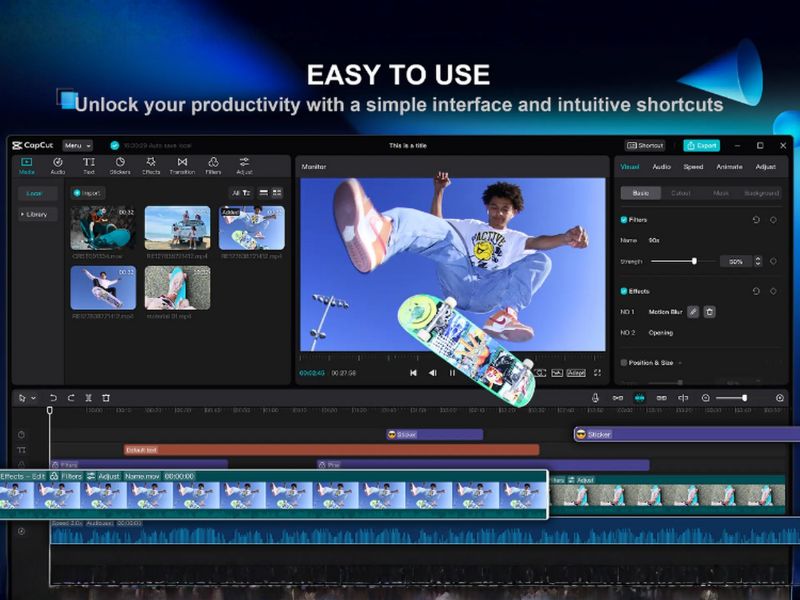Chỉnh sửa video ngắn nhanh chóng trong Capcut Pro Mod APK