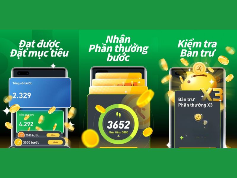 Hệ thống theo dõi bước chân và chuyển đổi thành thu nhập trong Walking Fun APK 
