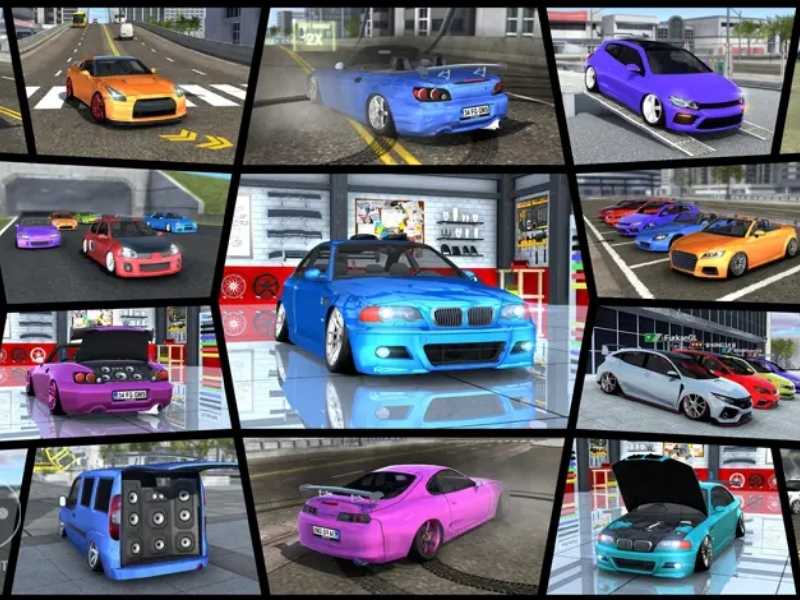Lựa chọn loại ô tô trong Car Parking Mod Full Tiền
