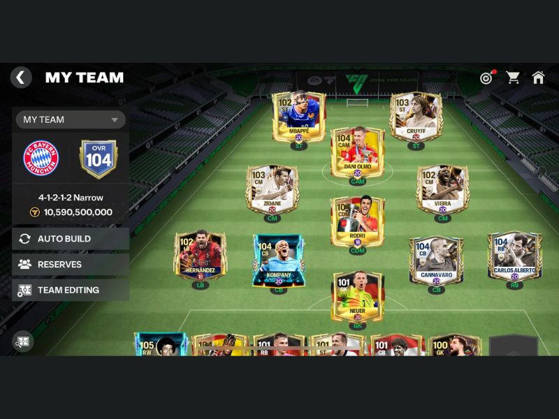 Tải FC Mobile MOD APK (Vô Hạn Tiền, Kim Cương) v26.1.03 Xây dựng đội hình “Ultimate Team” trong FC Mobile APK