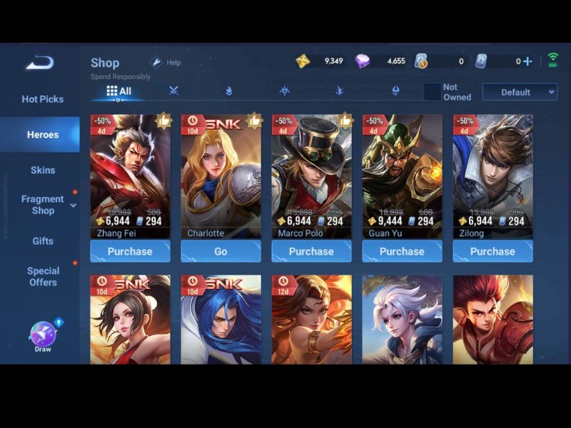 Anh H&ugrave;ng Đa Dạng V&agrave; Kỹ Năng Độc Đ&aacute;o trong Honor Of Kings APK