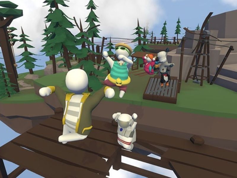 Đa dạng m&ocirc;i trường v&agrave; m&agrave;n chơi trong Human Fall Flat Mod APK