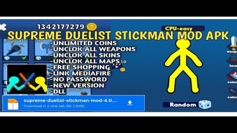 Tính Năng Nổi Bật Trong Supreme Duelist Stickman Mod APK