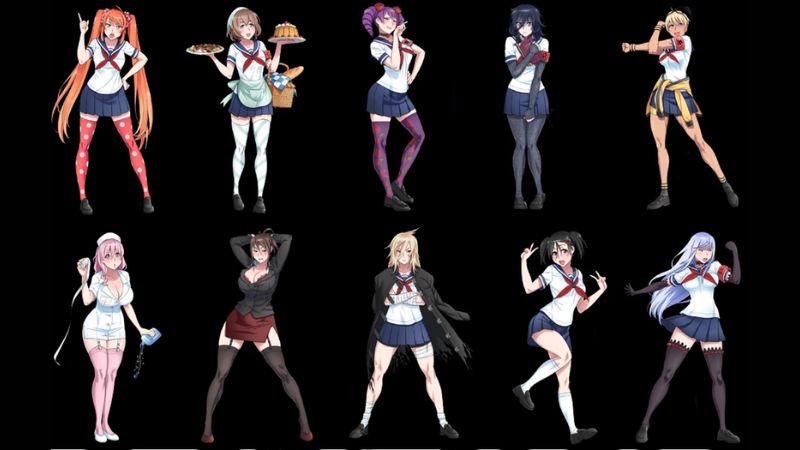 Hệ thống nh&acirc;n vật đa dạng trong Yandere Simulator APK