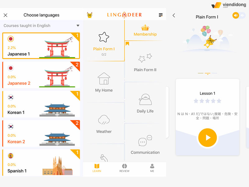 Tải LingoDeer Mod APK (Mở Khóa Premium) V2.99.392 Những Tính Năng Cốt Lõi Giúp Bạn Làm Chủ Ngôn Ngữ Tại Lingodeer
