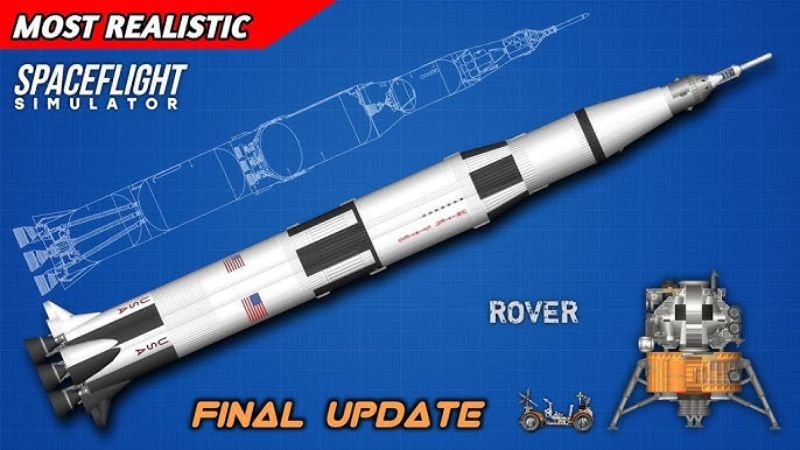 Spaceflight Simulator MOD APK với giao diện lắp ráp tên lửa