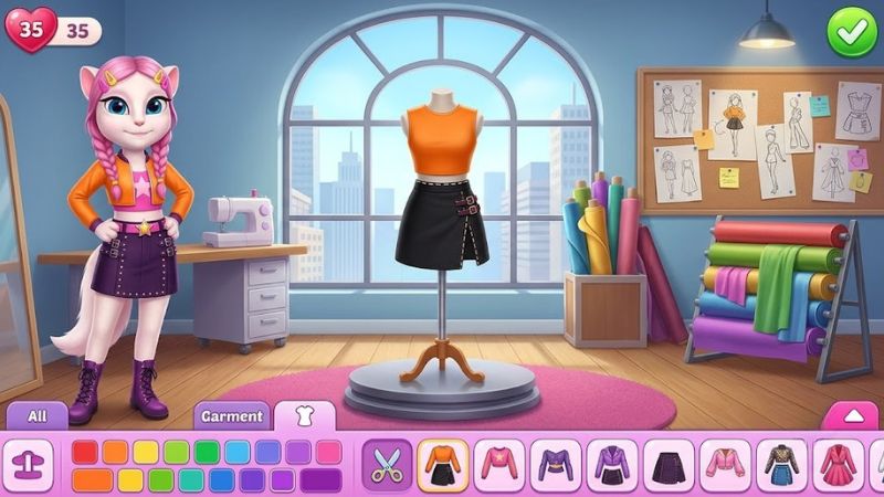 Tải My Talking Angela 2 MOD APK (Vô Hạn Tiền) v26.4.1.42055 My Talking Angela 2 MOD APK trang điểm và phối đồ cho Angela