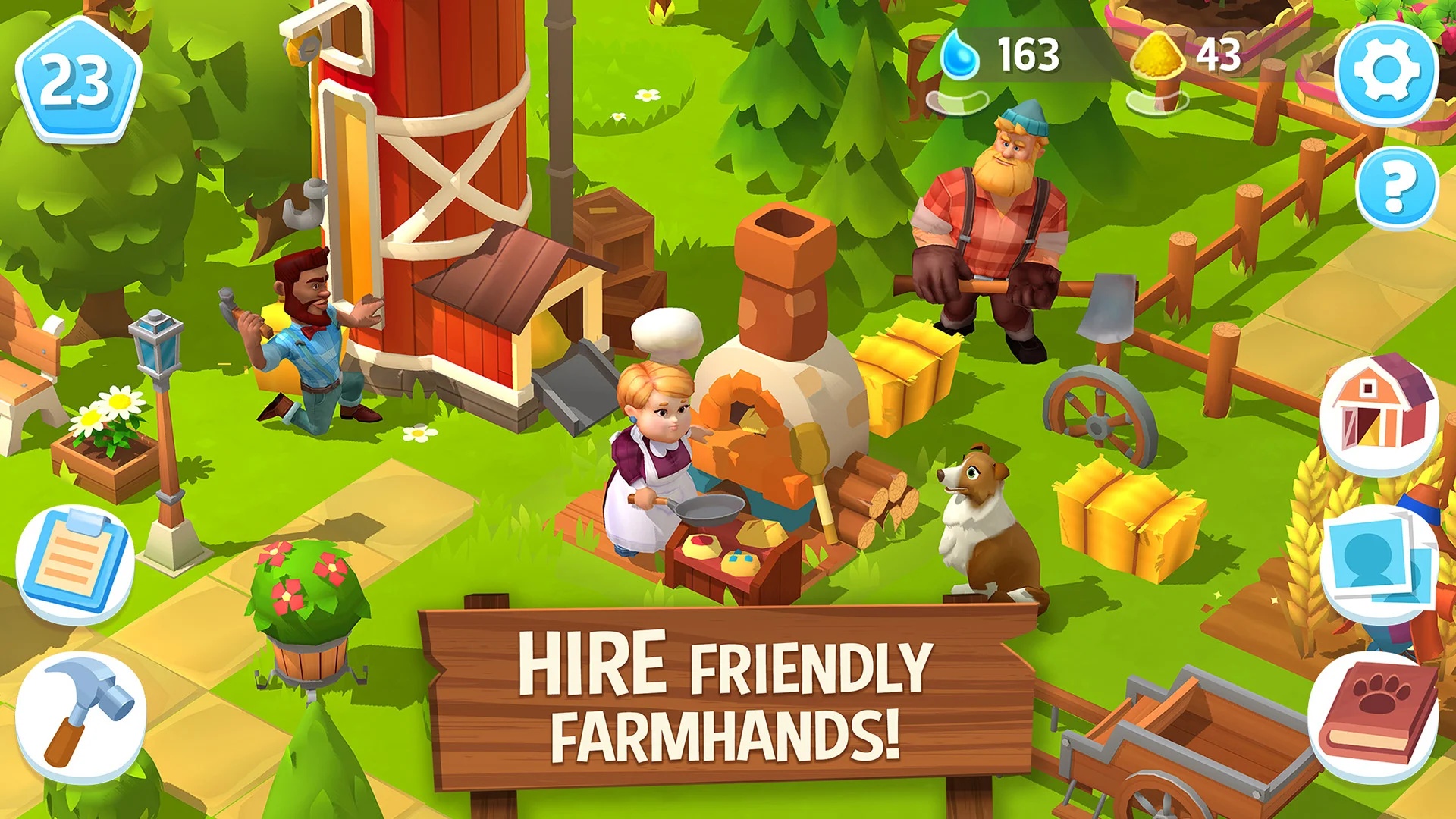 Trang trí nông trại FarmVille 3 với công trình, cây xanh và vật phẩm đẹp mắt