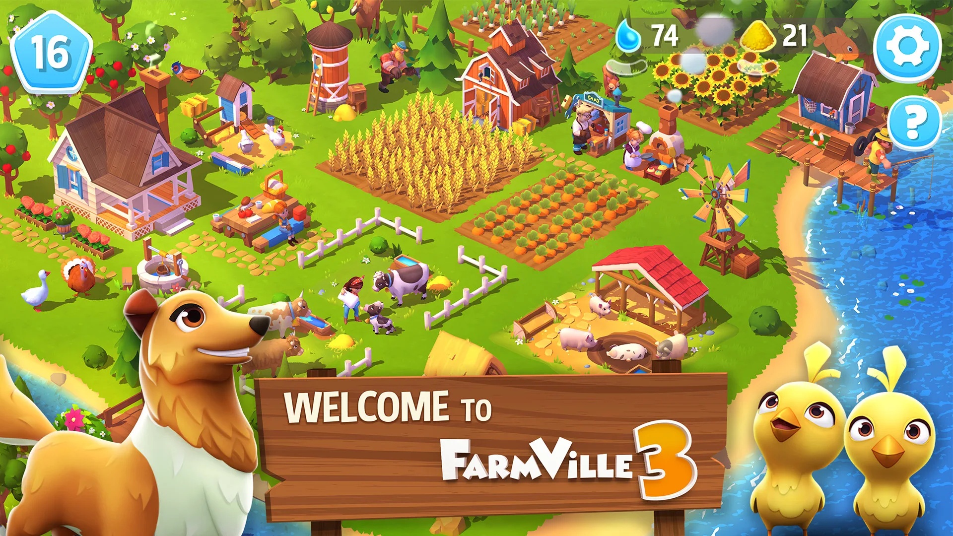 Trồng cây, tưới nước và thu hoạch nông sản trong FarmVille 3 MOD APK