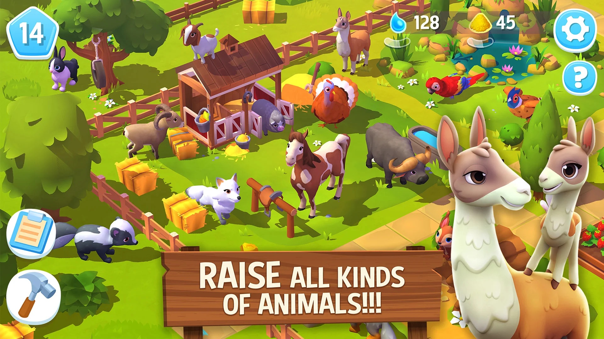 động vật mớiLai giống động vật trong FarmVille 3 để mở thêm giống mới và sản phẩm hiếm