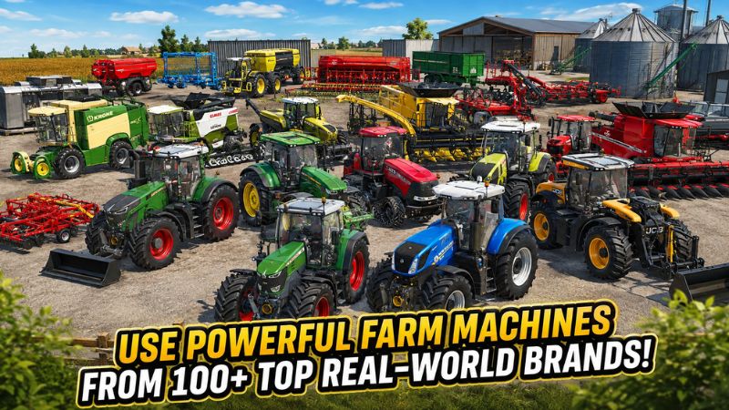 Farming Simulator 20 APK với trang trại và máy nông nghiệp trên Android