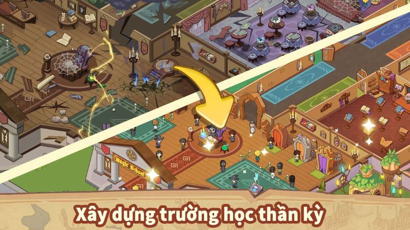 Hack Idle Magic School khi mở phòng học và tuyển học viên