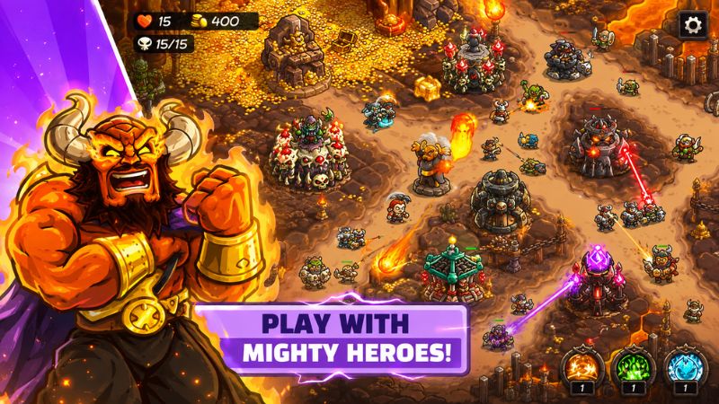 Hero hỗ trợ tower chống các đợt tấn công