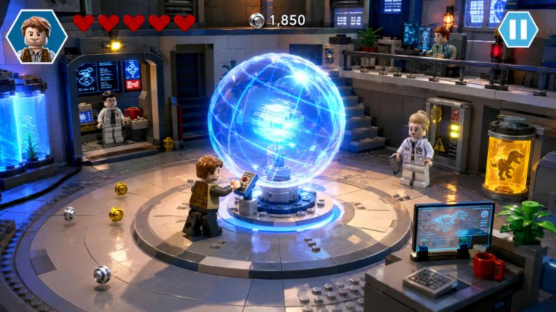 LEGO Jurassic World APK cho phép kết hợp DNA để tạo những loài khủng long LEGO riêng