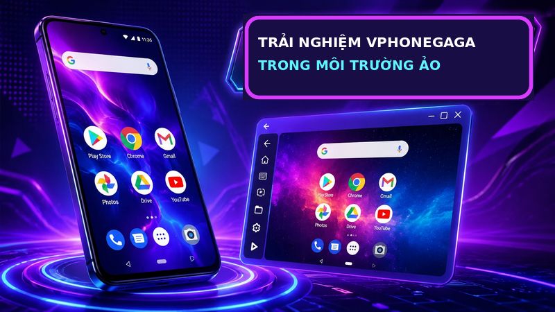 Màn hình ứng dụng trong không gian ảo của VPhoneGaGa