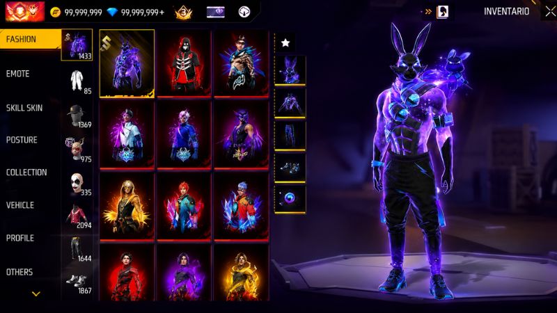 Menu cài đặt của FF Kipas MOD APK với nhóm tùy chọn hiển thị và hiệu năng.