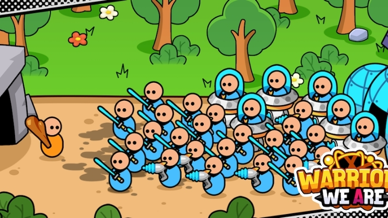 Gameplay We Are Warriors triệu hồi binh lính tham gia chiến đấu