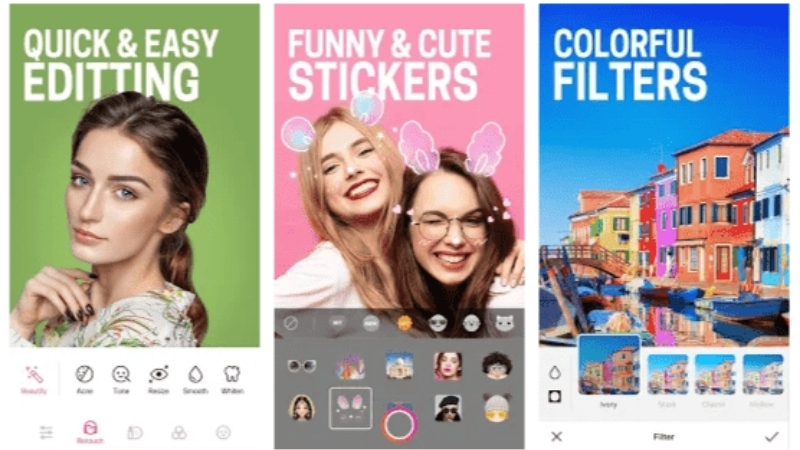 Công cụ BeautyPlus làm mịn da và điều chỉnh khuôn mặt trong ảnh selfie