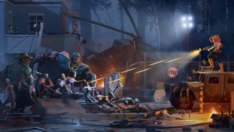 Gameplay Zombie Waves MOD APK chọn kỹ năng sau khi lên cấp